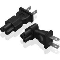 1PCS Black Straight Elbow USA Canada Japan Mexico 1-15P to C5 Power Adapter Plug Male to Female C5 Clover Leaf charger plug