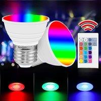 E27 RGB LED Light Bulb GU10 Colorful Spotlights MR16 Lamp E14 Chandelier Bulbs GU5.3 With Remote Dimmable Party Atmosphere Decor