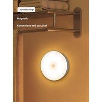 LED Smart Human Body Sensor Night Lamp Emergency Automatic Lighting USB Charging Wireless Magentic Suction Use Night Light