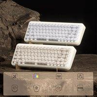 Akko YU01 Resin Mechanical Keyboard Support VIA 65% RGB Backlit Hot-swappable BT5.0/2.4G Wireless & Type-C Wired Gaming Keyboard