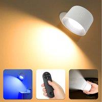 LED Wall Sconces light, 3 Brightness Levels 3 Color Modes Wall Lights, 2000mAh Battery Operated 360 Rotatable Touch Control