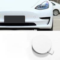 For Tesla Model Y Front Bumper Tow Hook Cover Cap Car Styling Modification Accessories front-white Y 2021-2023