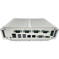 Silver Fanless Industrial Computer With Intel I5-1335 CPU Soldered 8G DDR5 RAM 256G SSD M.2 6 COM 6 USB 2 LAN