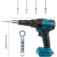 2.4-4.8mm Cordless Electric Riveter Gun Household Power Tools Screwdriver with LED Light For Makita 18V Battery (Not Included)