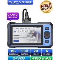 MUCAR 682 OBD2 Scanner AI Assisted Diagnostic Tool OE-level Full System Diagnosis 20 Resets Bi-directional CAN FD obd2 Scan Tool
