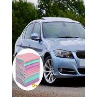 12pcs Microfiber Dish Cloths Multi Purpose Towels For Tableware Double Sided Cleaning Rags Scouring Pads Car Cleaning Tools