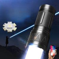 400W LED Torch Ultra Powerful Flashlights Portable Rchargeable LED Lamp Camping Lantern Tactical