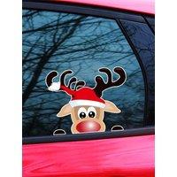 1pc Reusable Cartoon Santa Claus Car Window Sticker - Self-Adhesive Vinyl Decal for Side Window and Bumper