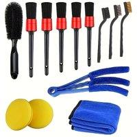 15-Piece Car Detailing Brush Set The Ultimate Auto Cleaning Kit for Vents Gaps Maintenance Car Air