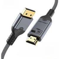 UGOURD DP to HDMI-Compatible Cable 4K DisplayPort to HDMI Cable 4K30Hz Display Port Male to HDMI Male Adapter for HDTV Projector