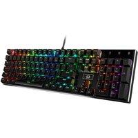 Redragon K556 RGB LED Backlit Wired 104 Keys Hot-Swap Noise Absorbing Foams Mechanical Gaming Keyboard