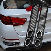 1Pair Universal Vent Grid Exhaust Muffler Pipe Car Auto Styling Fake Decorative Car Decorative Tuyere Fake Exhaust Hole
