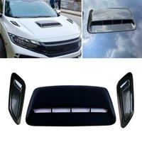 40cm Universal Car Air Flow Decorative Intake Hood Scoop Bonnet Vent Sticker Cover Hood Geared to fit any FLAT Hood Vehicle