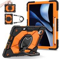 For Huawei Matepad Air12 12X 2024 Case Silicone Heavy-duty Protection Shockproof 360 Rotating Strap Handle Bracket Shell C3