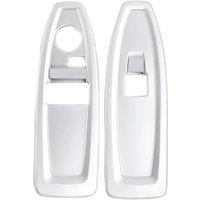 For-BMW 1 2 Series F20 F21 F22 F45 F46 2014-2019 Silver Car Trim Inside Door Handle Power Window Switch Cover Trim