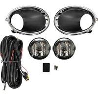 For Nissan QASHQAI J11 ROGUE 2014-2017 Bright Light Lamp Covers Front Bumper Fog Lights Driving Lamps Lens H8 Bulb Kit