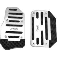 2Pcs Gas Accelerator Pedal and Brake Pedal Cover Foot Pad Non-Slip for Universal Automatic