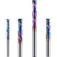 1PC woodwork milling cutter UP & DOWN Cut 2 Flutes Spiral Carbide Milling Tool Router Compression