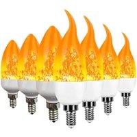 E14 LED Flame Light Bulbs 3 Modes Party LED Flame Effect Light Simulation Fire Lights Bulb Garden Decor Flickering Lamp