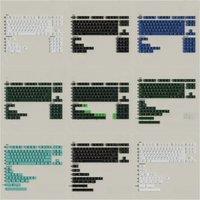 Aifei Keycaps Double Shot Cherry Profile ABS Big Set Split Alice Ansi Layout Purple Green Key Caps For Wooting GMK Hi75 Switches