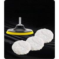 Kit de almohadilla de pulido para coche, esponja de encerado, disco de lana, rueda, cuidado de pintura, 5 piezas,