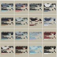 Double Shot Keycaps Pbt GMK JTK Clone Big Set Keycaps 7u Alice Split Space Bars ISO ANSI Layout For Mechanical Keyboard Wooting
