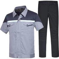 Summer Short-sleeved Overalls Suit Men's Clothing Repair Factory Workshop Labor Protection Clothing Custom Sweat-absorbent Wear-