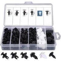 100pcs 6 Types Car Universal Plastic Fastener Plastic Screw Nails