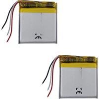 2 pcs 3.7V 330 mAh 1.221Wh Thermistor NTC 3-Wires Rechargeale Li-Polymer Li Lithium Battery 333133 For GPS DashCam Car Camera