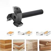 Dreanique 3-Flute Wood Planer Bit 35mm 60mm Cutting Diameter 8mm 12mm Shank Spoilboard Surfacing Router Bit Insert Carbide Slab