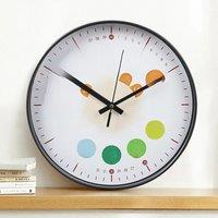 Modern Colourful Teach The Time Round Clock for Kids