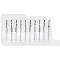 10pcs/set Solid Carbide Corn End mill Milling Cutter Bits D0.8, 1.0, 1.6, 1.8, 2.4, 3.1 PCB End Mill