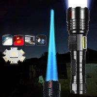 800W Most Powerful Flashlight 5000mAh Rechargeable Ultra Powerful Flashlight Long Range 3500m