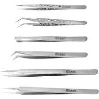 Precision Industrial Tweezers Anti-static Magnetic Stainless Steel Tweezers Set For Electronics
