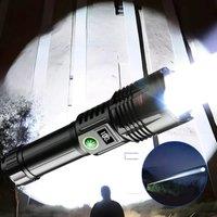 2024 500W Super Bright Zoomable Flashlight 26650 Rechargeable LED Flashlights 2500M Camping Lantern