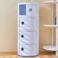 32cm Cylindrical 4 tiered Drawer Storage Drawer Unit for Living Room Home Office