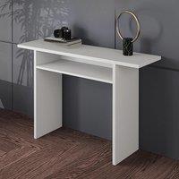 120CM White Wall Fixed Side Console Table with Drawer for Bedroom Living Room Office