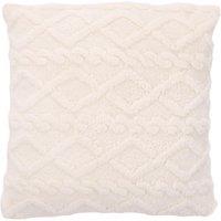 Plush Throw Pillow with Pillow Insert White 45cm x 45cm