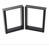 Set of 2 Metal Table Bench Legs Frames Square Steel Base Stands, 30x40CM