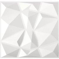 12pcs Decorative PVC 3D Diamond Wall Panels