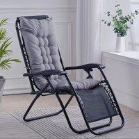 125cm Thick Soft Comfortable Chaise Lounge Chair Cushion, Grey