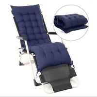 Outdoor Garden Patio Recliner Deck Chair Seat Cushion Pad, Blue
