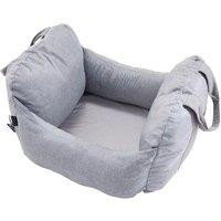 Light Grey Plush Removable Travel Pet Car Seat Pet Carrier with Pad