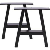 Set of 2 Metal Table Bench Legs Frames A-Frame Steel Base Stands, 35x40CM