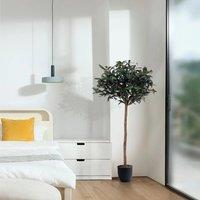 Green Artificial Plant Fake Olive Tree Home Decorative in Black Plastic Pot H120 cm