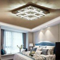 Modern LED Ceiling Light Crystal Chandelier Lamp, 40CM Cool White