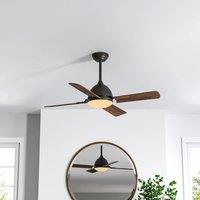 42 Inch Brown Ceiling Fan with LED Light Kit, 4 Blades and Remote Control