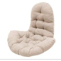 Hanging Egg Chair Thick Cushion Swing Chair Pad, Beige