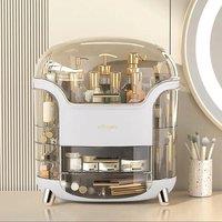 Stylish Makeup Storage Box 28x20x34cm Large Capacity Organizer with Drawers Lipstick Holders