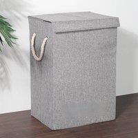 Foldable Laundry Basket Clothes Storage Bin with Rope Handle